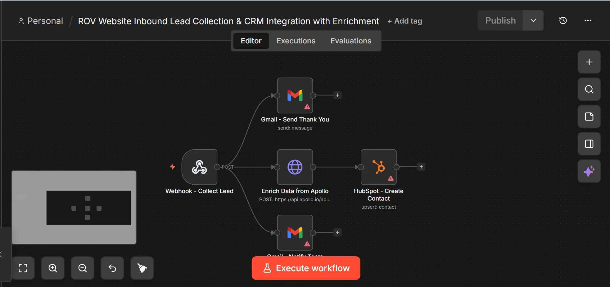Website Inbound Lead Collection & CRM Sync