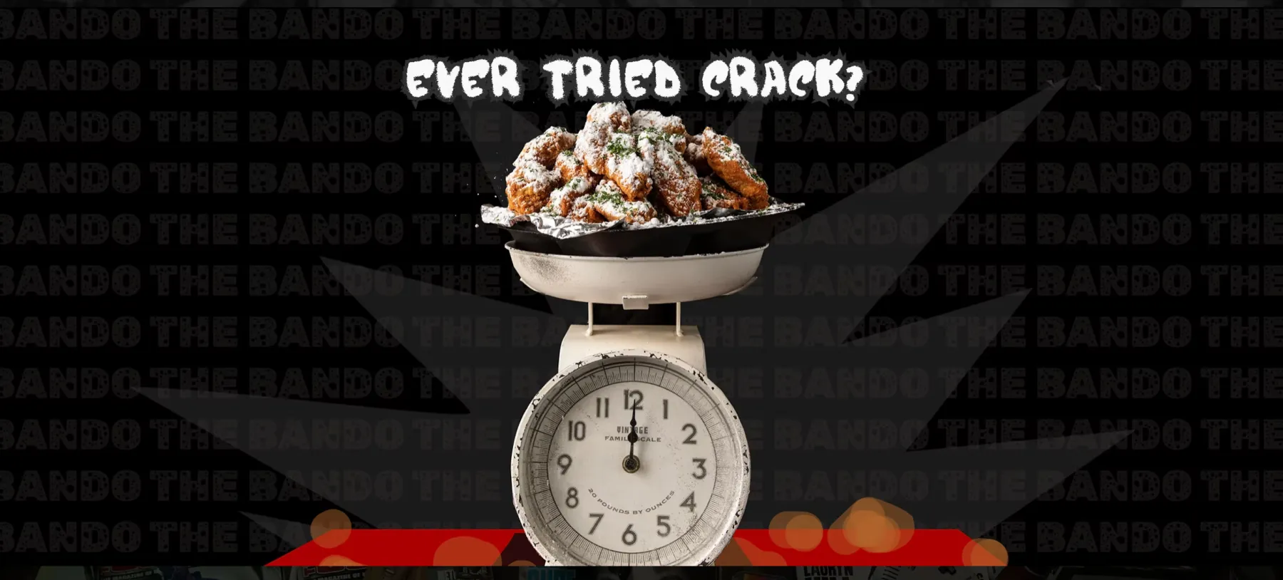 TheBando signature crack chicken dish on a vintage scale, Ever Tried Crack?