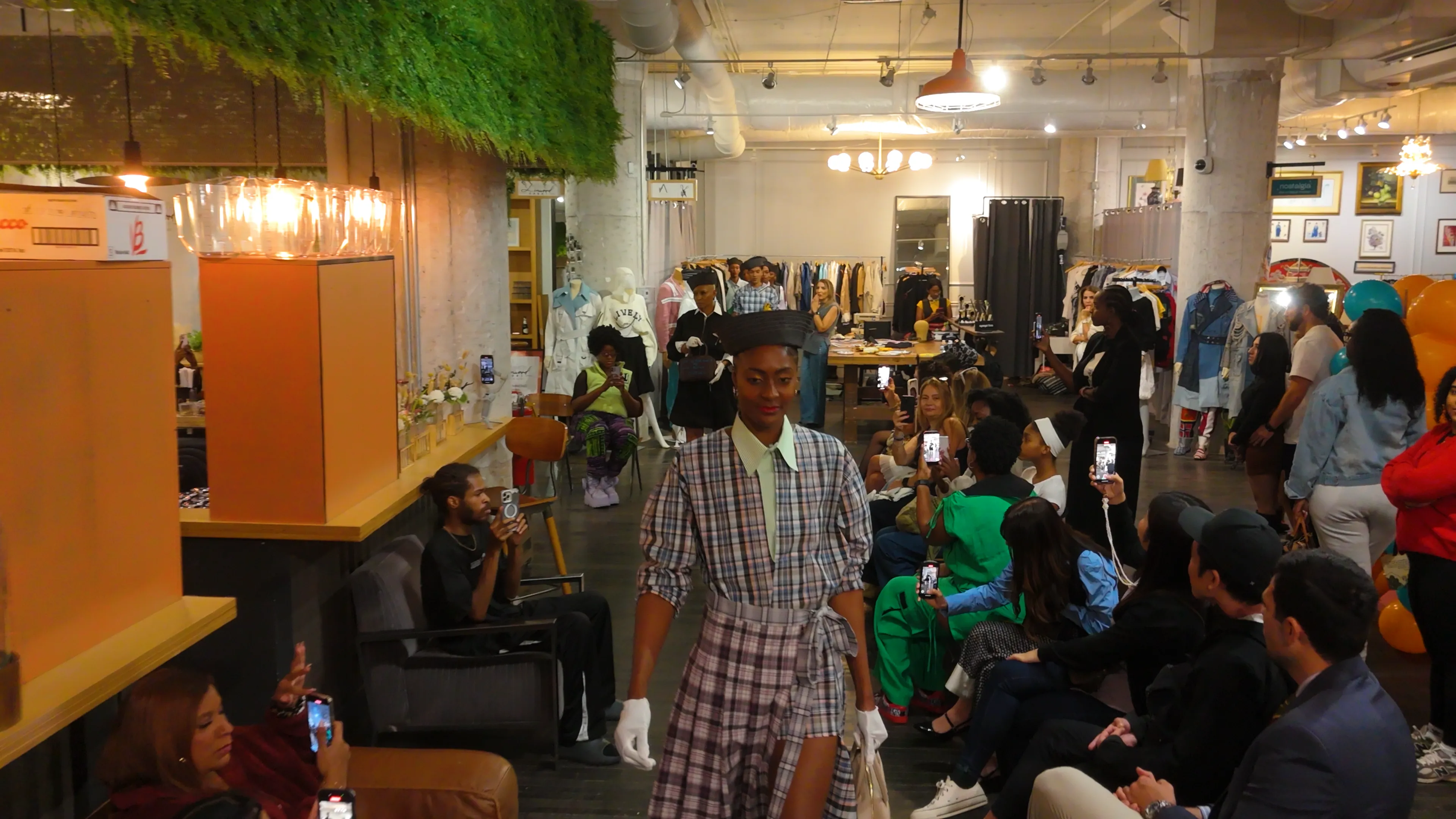 Aysegul Ikna fashion show at Ponce City Market with models walking the runway